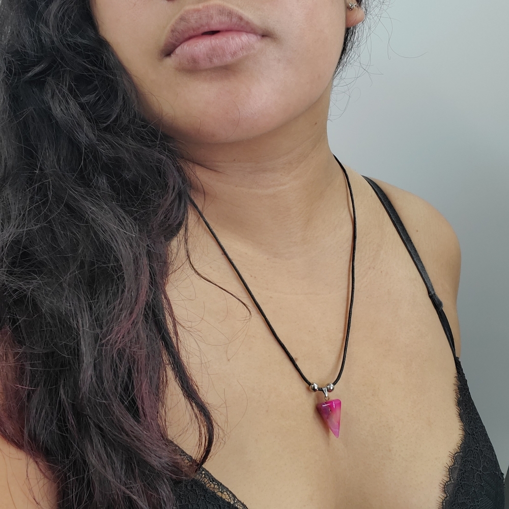 Dainty Stone Necklace Choker Boho Hand Crafted NEW